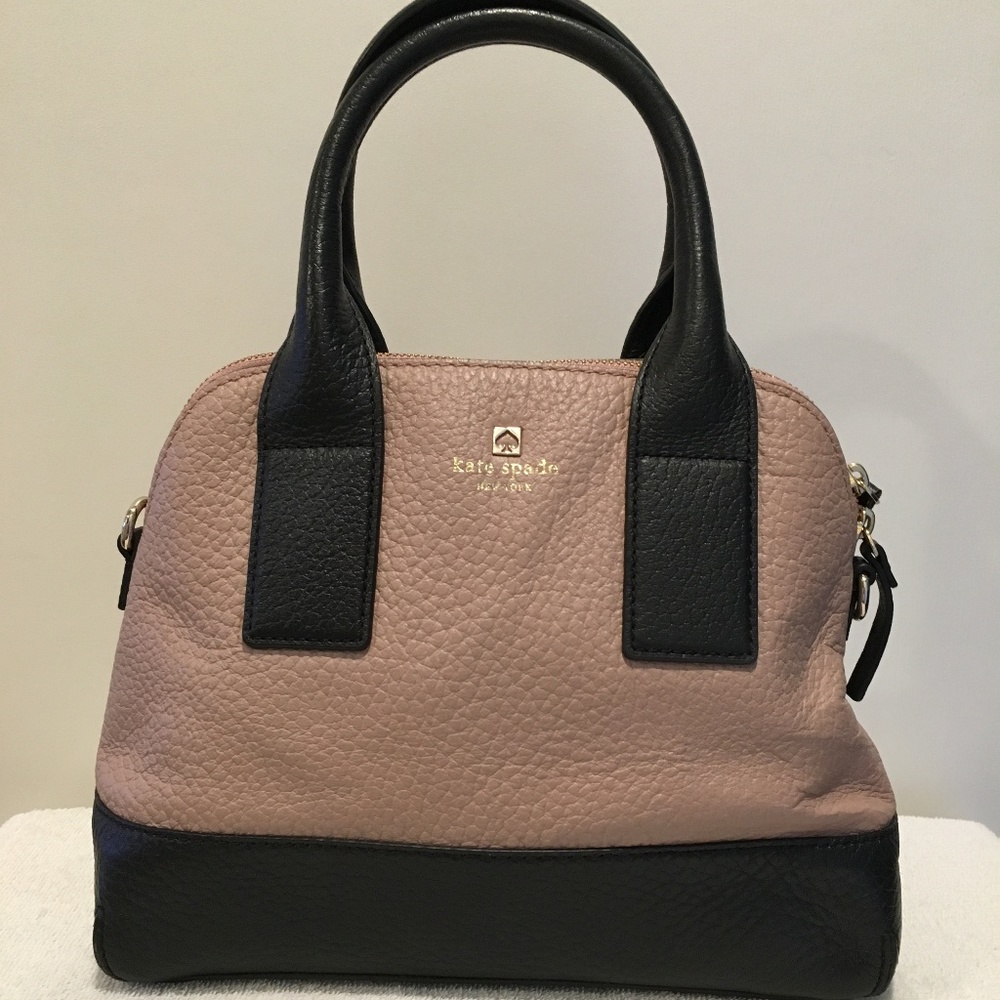 Light pink and brown Kate Spade handbag  Excellent